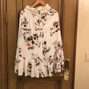 Moon River white/ floral skirt